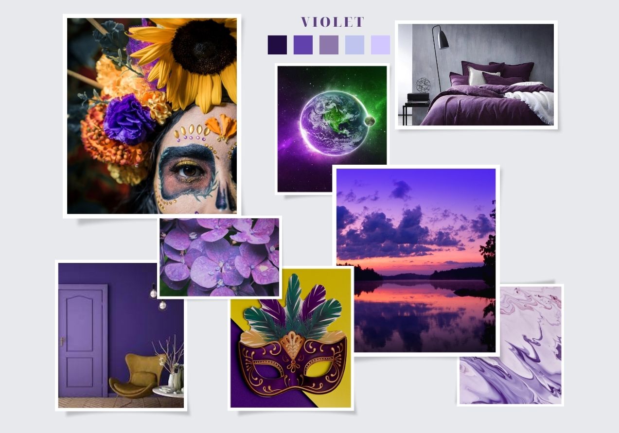 symbolique et association du violet